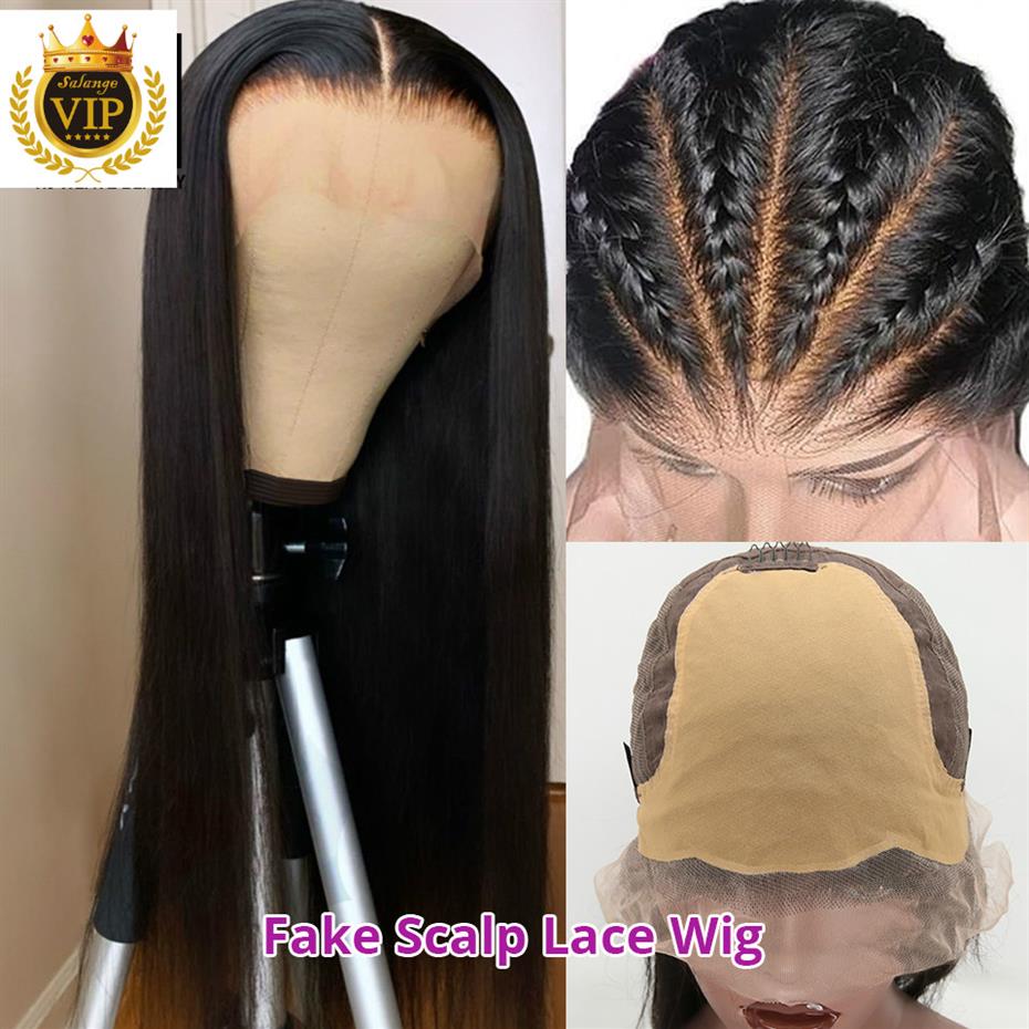 

13x6 Invisible Fake Scalp Wig Deep Part Lace Front Human Hair Wigs Pre Plucked Remy Glueless Transparent Lace Wigs295p, Natural color