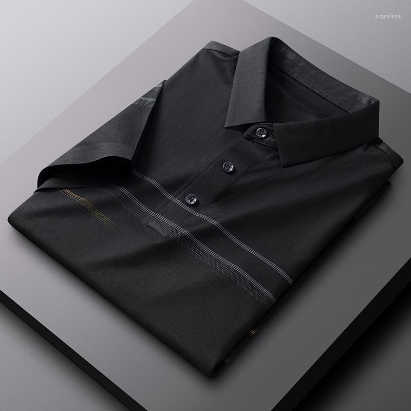 

Men's Polos High-quality Summer Luxury Short Sleeve Tshirts For Men Designer Business Korean Cool Tops Logo Printing Slim Fit SoftMen's Evan, Upper cyan