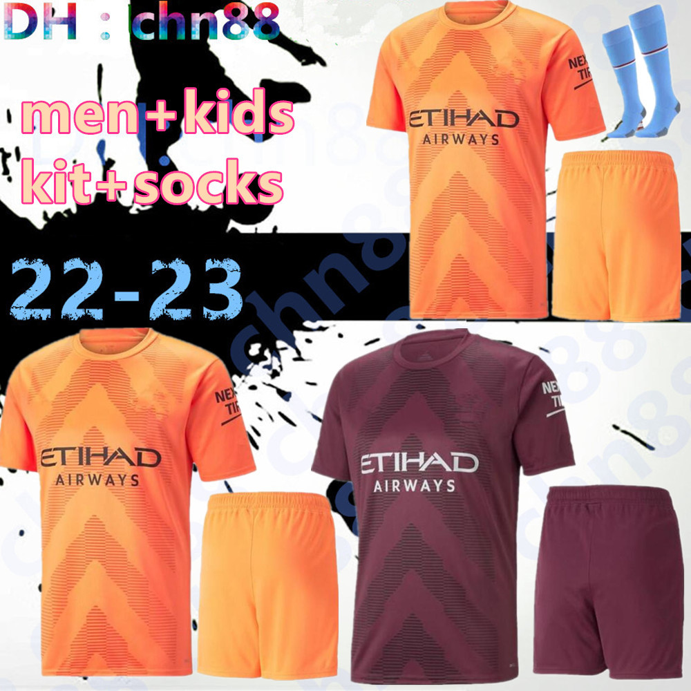 

22 23 HAALAND GREALISH soccer jersey G. JESUS STERLING FERRAN DE BRUYNE FODEN MANS CITIES 2022 2023 MAHREZ football shirt men kids socks EDERSON M. goalkeeper 888, 22-23 goalkeeper