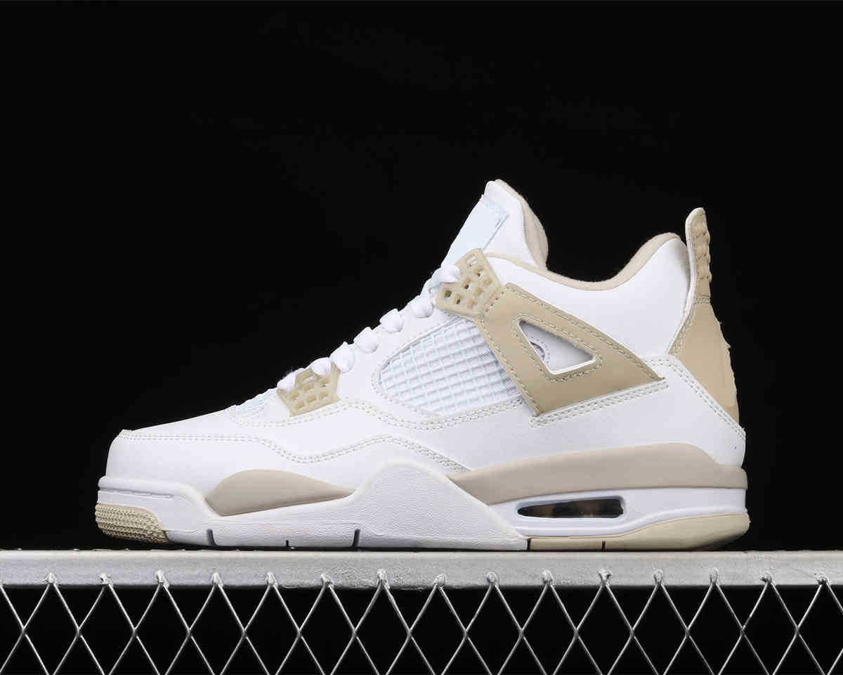 

Sand Jumpman 4 4s fashion shoe White gold Mens Womens Basketball Shoes y, #1