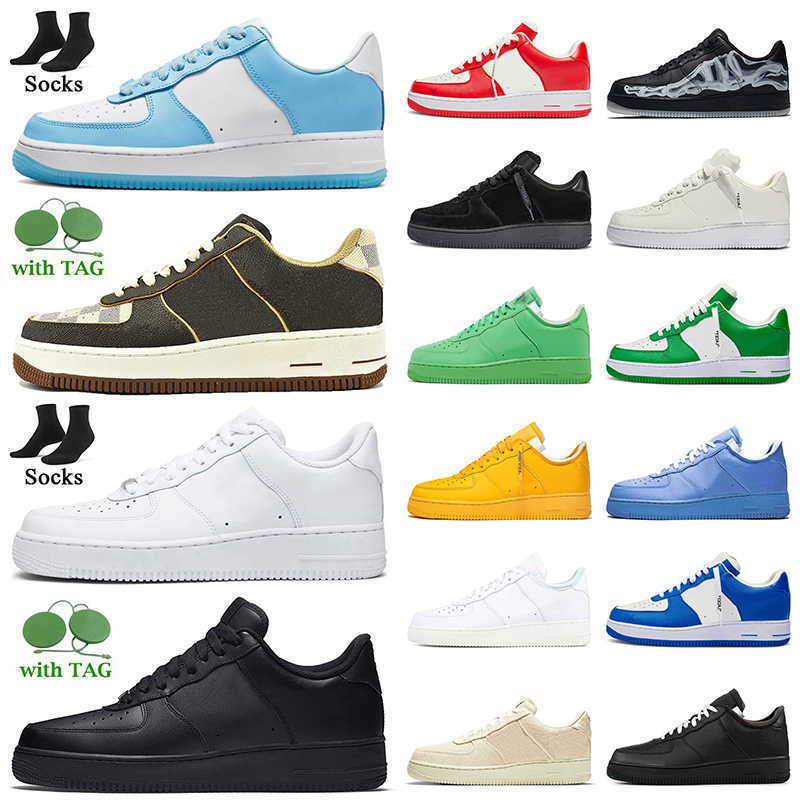 

shoes Men 1 Low Designer Casual Shoes Travis Scotts 1s Nail Art Offs White Printing Brown Comet Red Gym Green MCA air''forces1''af1s Casual shoes, B61 low white 36-45