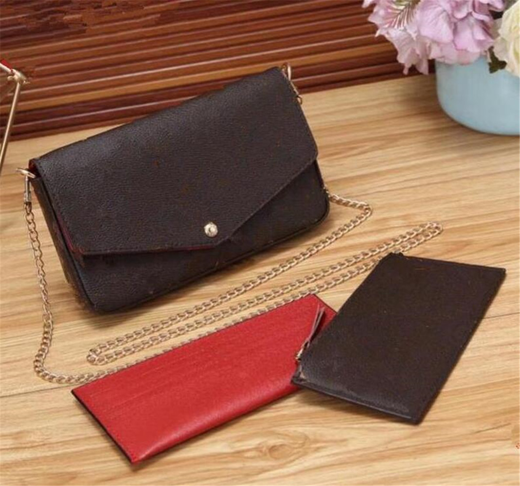 

Luxurys Designers Pochette Felicie Bags Embossing Genuine Leather Handbags Handbag Clutch Chain Messenger Bag Purse classic, Line