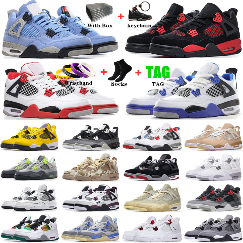 

Jumpman 4 4s Mens Basketball Shoes Sail Oreo University Blue Fire Red Thunder White Cement Black Cat Bred Infrared Wild Things Men Sports Women Sneakers Trainers