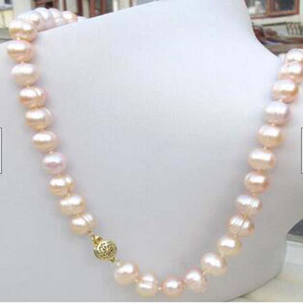 

11-10mm South Sea Natural Baroque Pearl Necklace 14k Gold Clasp