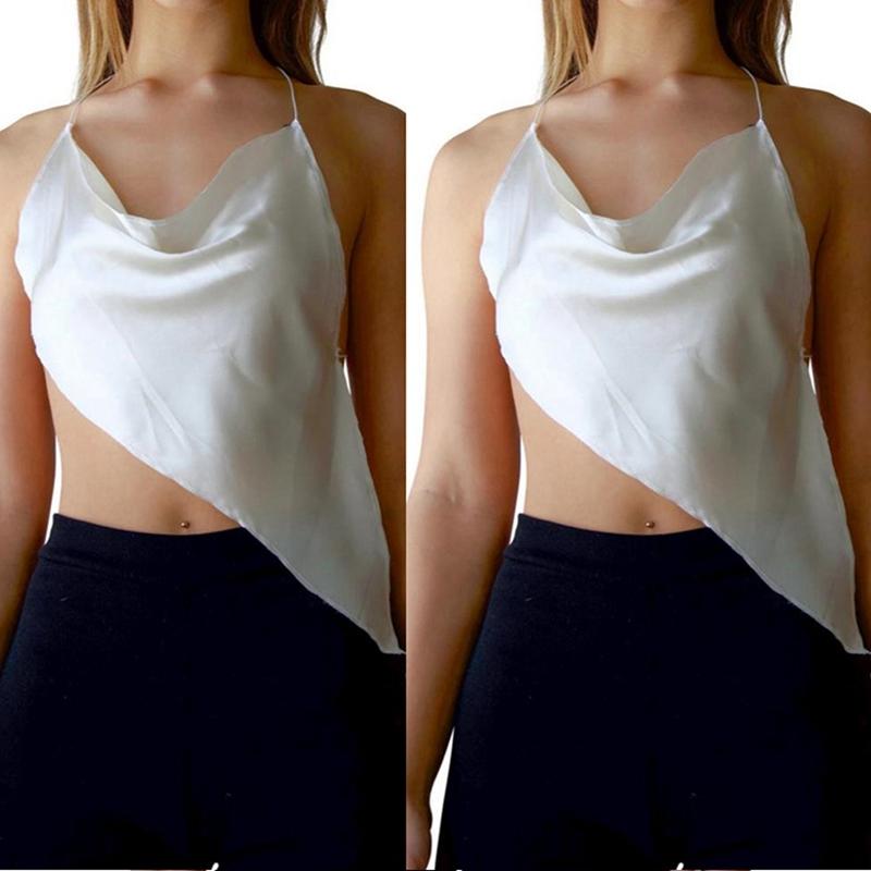 

Women's Tanks & Camis Women's Fashion Sexy Camisole One-Line Neck Halter Slim Fit Vest WhiteWomen's, White