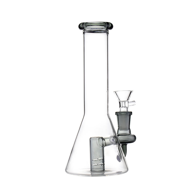 

7.4 inches hookah grey color mouthpiece beaker bong with diffused downstem percolator and 14mm female joint