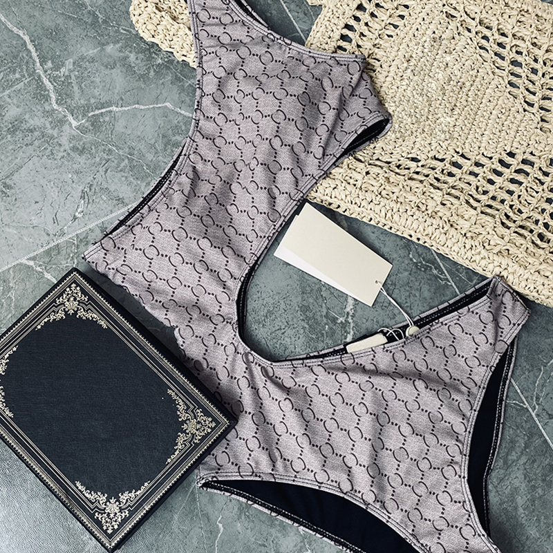

Sexy Hollow Bathing Suit Home Clothing High Waist Women Swimwear Push Up Ladies Letter Printed Swimsuit