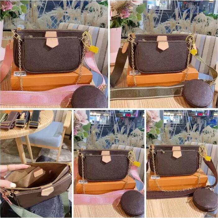 

with Date code Genuines leather Women Bag Handbag woman Purse clutch shoulder messenger cross body serial number chain three in one flower, 1705 yellow