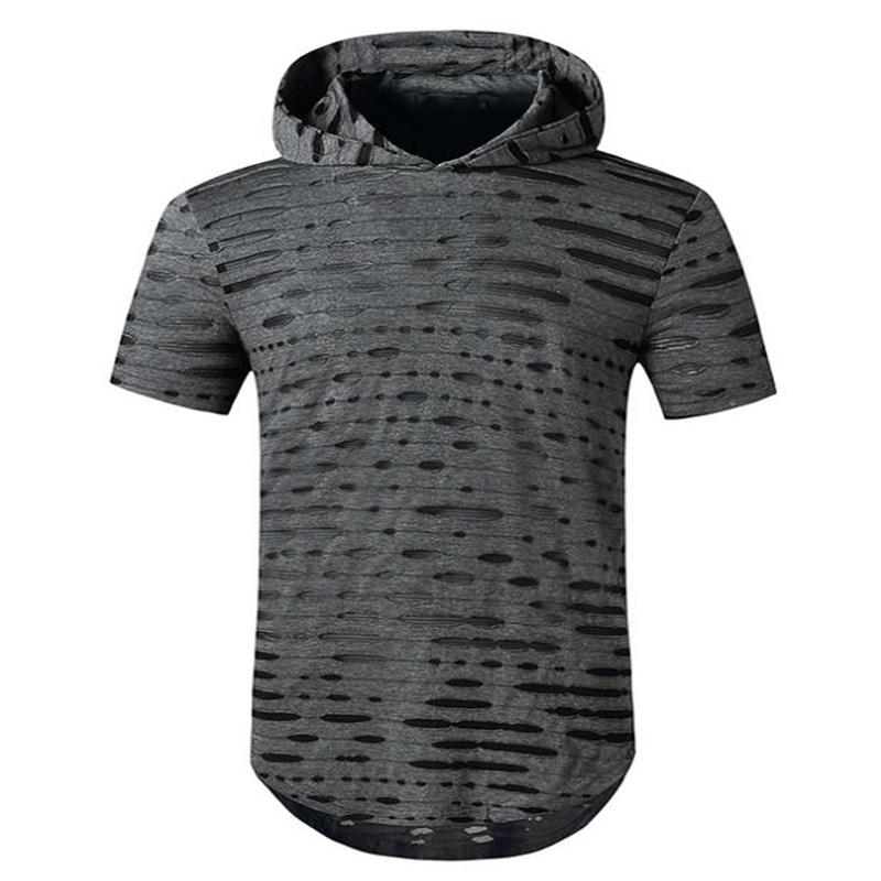 

Men' T-Shirts Summer Comfort Hooded T-Shirt Hip Hop Streetwear Multicolor Men' Short Sleeve T-shirtMen, Black