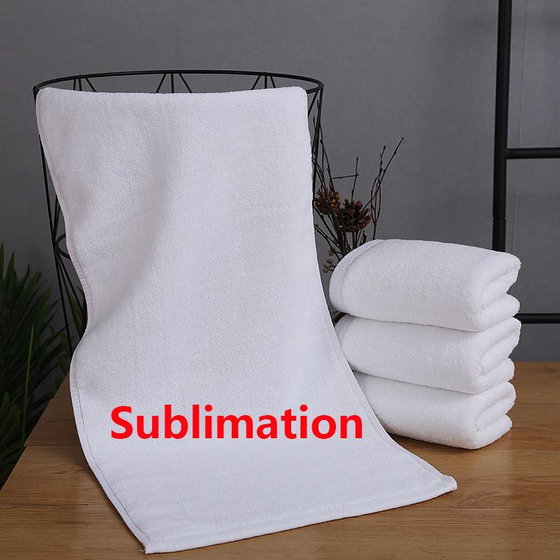 

Sublimation Blank Beach Towel Cotton Large Bath Towels Soft Absorbent Dish Drying Cleaning Kerchief Home Bathroom 30 x 60CM DHL, Customize