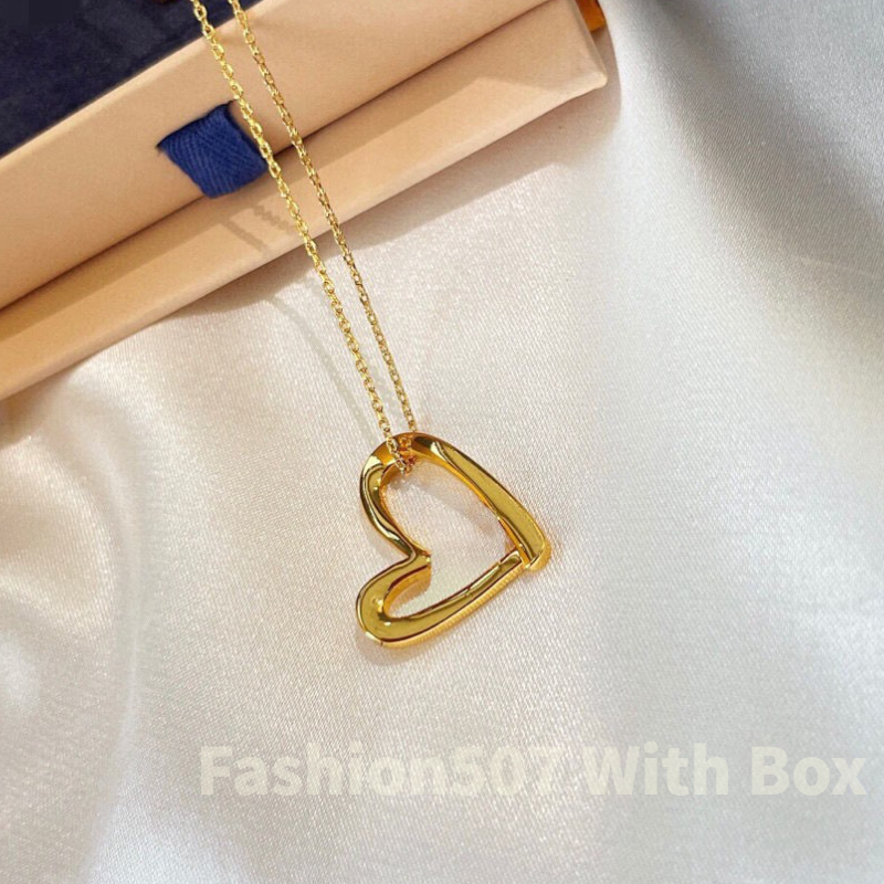 

Designer Jewelry necklace woman bracelet heart-shaped Earrings Luxury high quality Send girlfriend Valentines Day anniversary gifts heart necklace with box