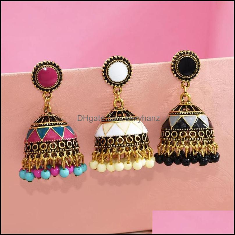 

Dangle Chandelier Earrings Jewelry Vintage Ethnic Gypsy Bell For Women Boho Ladies Retro Round Tassel Hollow J Dhgyp