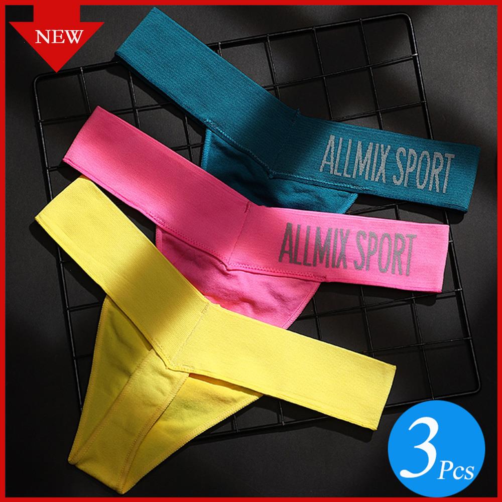 

Vdogrir 3pcs Lot Seamless Women Womens Panties Letter Panites Sport T-back Underwear Thongs G-string Soft Lady Low Waist Lingerie Tanga, Set 14