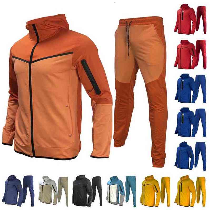 

thin one zip Designer men sportwear woman tech fleece tracksuit mens long sleeve jacket pant jogger casual blue techfleece tracksuits womens, No shoes