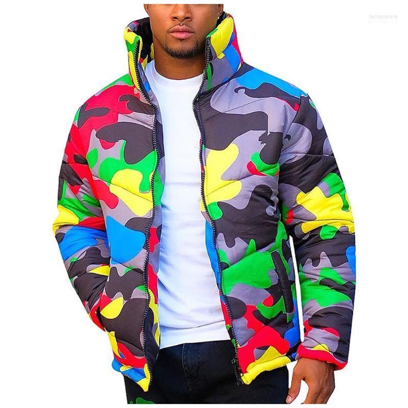 

Down Coats Women Unisex Bright Face Camouflage Printed Dyed Coat Winter Jacket Cotton Clothes Warm Baseball Men Luci22, Multicolor