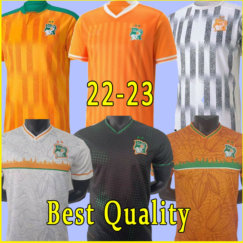 COTE D IVORE Équipe nationale Jerseys Ivory Coast Drogba Kessie Zaha Cornet Men Homme Maillot de Foot Football Man Uniforms 2021 2022 2023
