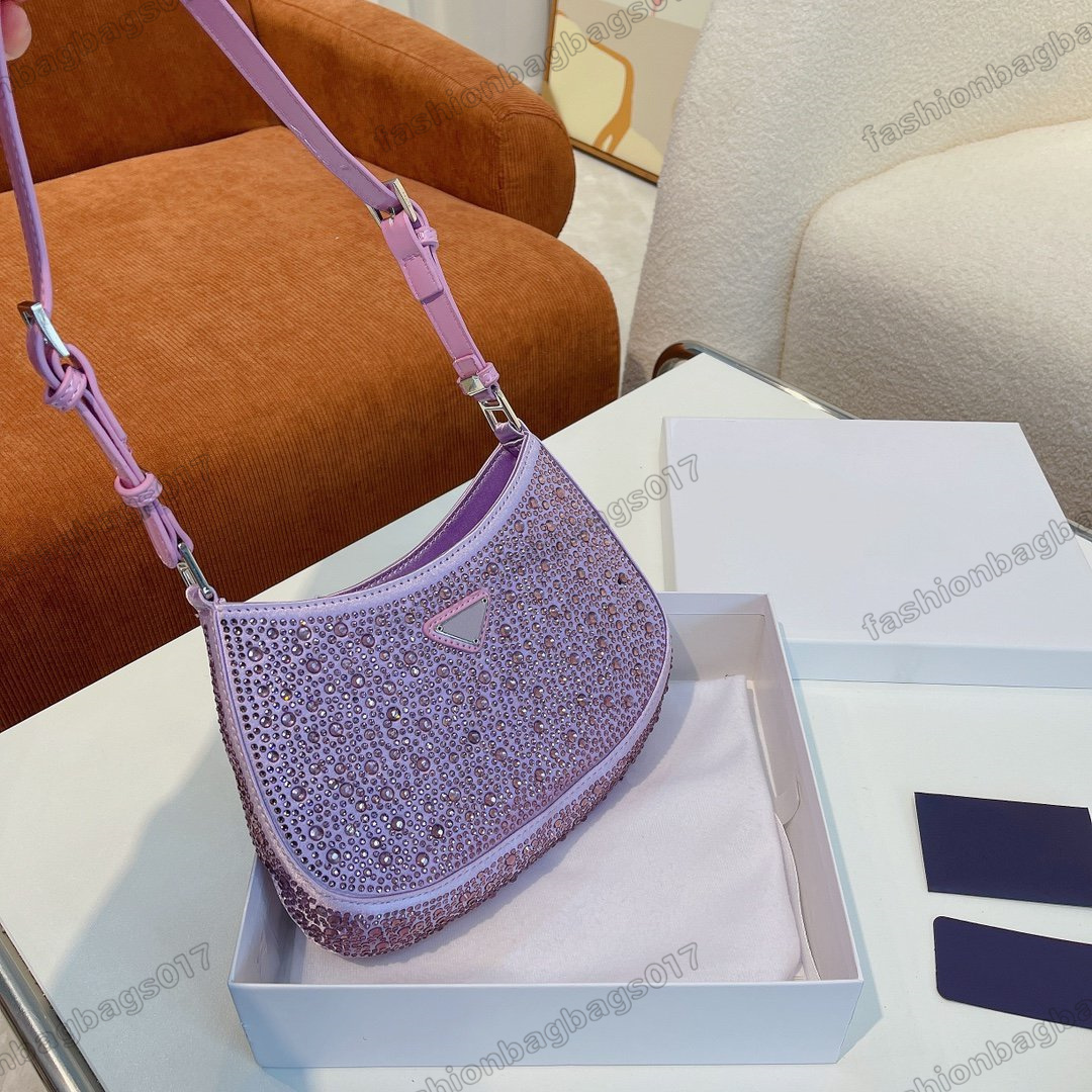 

Luxury Diamond Armpit Bag New Designers Lady Handbags Classic Sportsexy Style Shoulder Bags Letter Plain Purple Black White Pink Crossbody