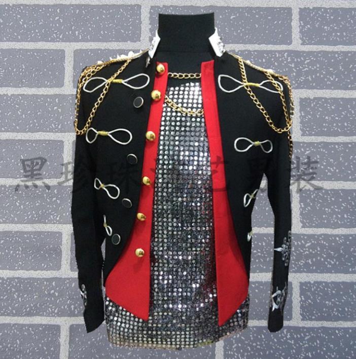 Costumes pour hommes Blazers Col montant Hommes Designs Masculino Homme Terno Costumes de scène pour chanteurs Blazer Vêtements de danse Veste St