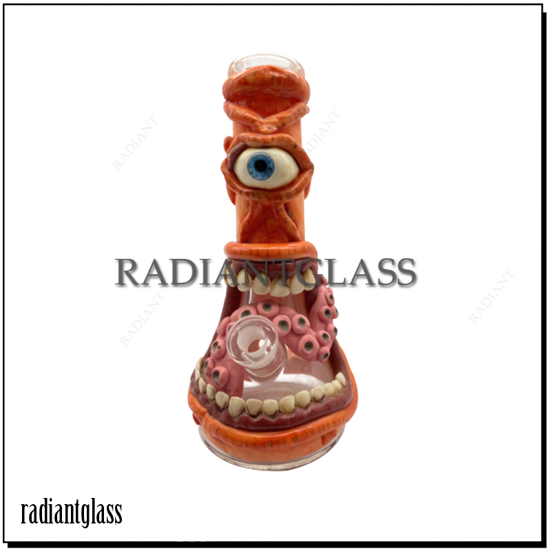 

vintage 32cm 3D bong hookah smoking water pipe supernatural glass bongs with perc great handblown bongs