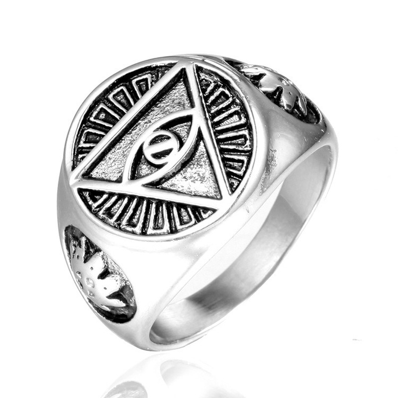 

Eye of God Evil for Men European and American New Hand Jewelry Titanium Steel Ring