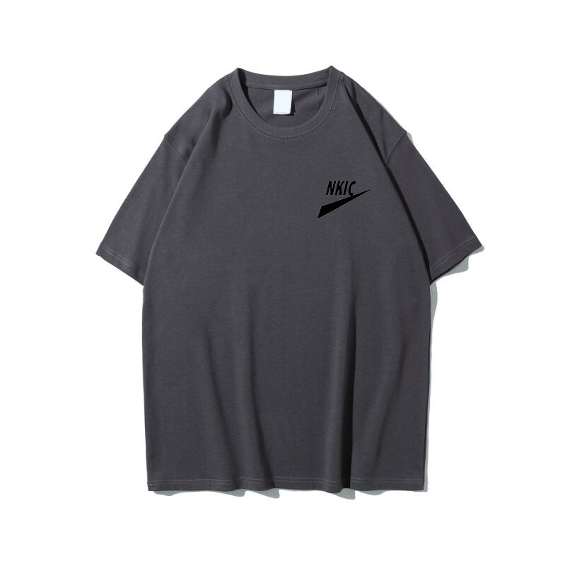 

High Quality Men Cotton Gym Shirts Sport T Shirt Luxury Brand Short Sleeve Running Shirt Workout Training Fashion Casual Fitness Tees, Red