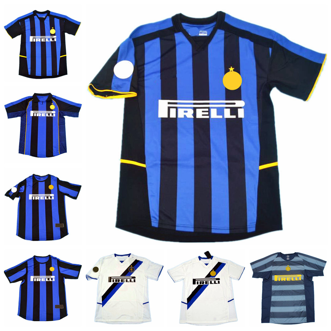 

99 00 01 02 03 04 05 SOCCER JERSEYS retro maillot classic vintage camisetas football shirts Uniforms UCL men home away VIERI BATISTUTA RONALDO ZAMORANO INTER MILANs, 04/05 third away