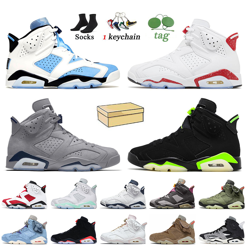 

Top Quality 2022 UNC Red Oreo 6s Basketball Shoes JUMPMAN 6 Georgetown Electric Green Women Mens Trainers Mint Foam Bordeaux Cactus Jack Midnight Navy Sneakers, C48 yellow cactus jack 40-47