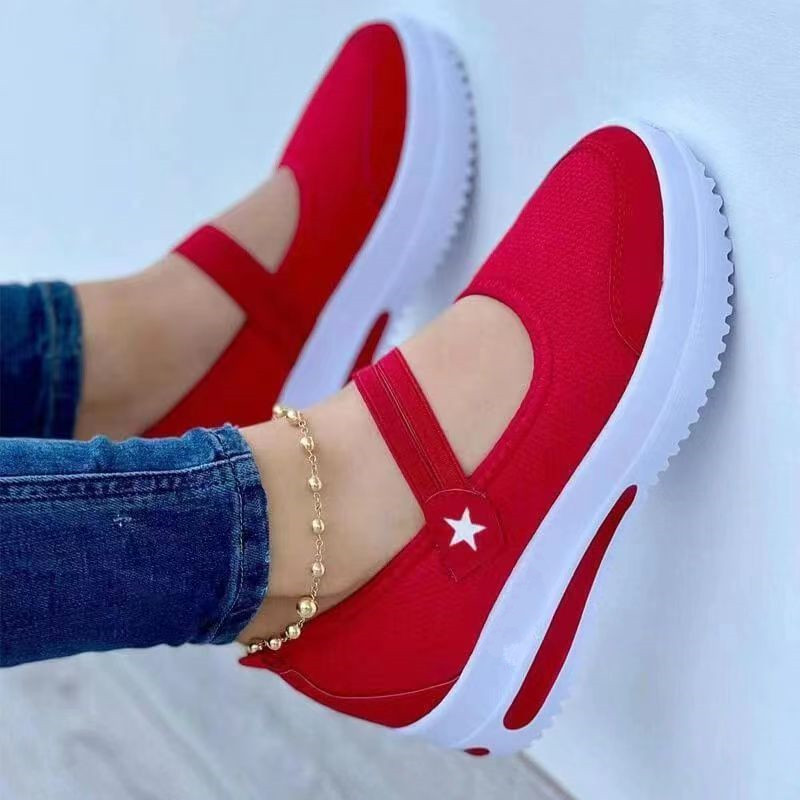 

Faux Suede Stitching Knitted Casual Shoes Women Solid Color Daily Simple All-match Comfortable Breathable Thick Bottom Round Toe Shoes HM571, Clear