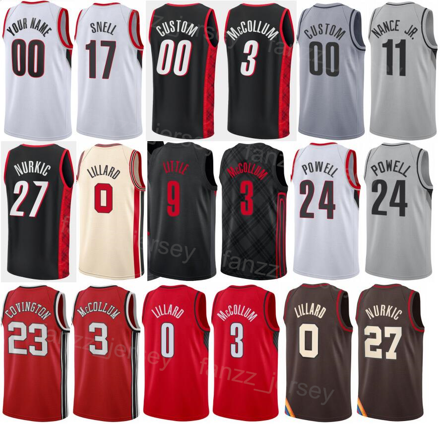 

Draft Pick Screen Print Basketball Gabriele Procida Jersey Jerami Grant Shaedon Sharpe Damian Lillard 0 Jusuf Nurkic 27 Anfernee Simons 1 Nassir Little 9 Josh Hart, Black