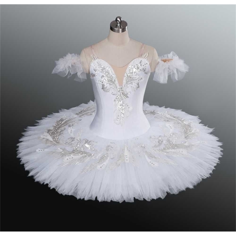 

Adult Kids Classic Professional Ballet Tutu White Swan Lake Pancake Tutu Ballerina Party Dance Costumes Ballet Dress Girls Women 220808