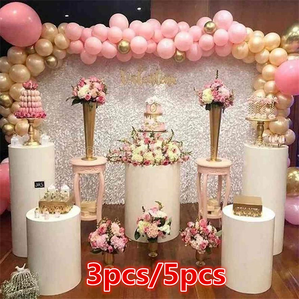 

1 Set Round Cylinder Pedestal Display Art Decor Cake Rack Plinths Pillars for DIY Wedding Party Decorations Holiday 3pcs 5pcs
