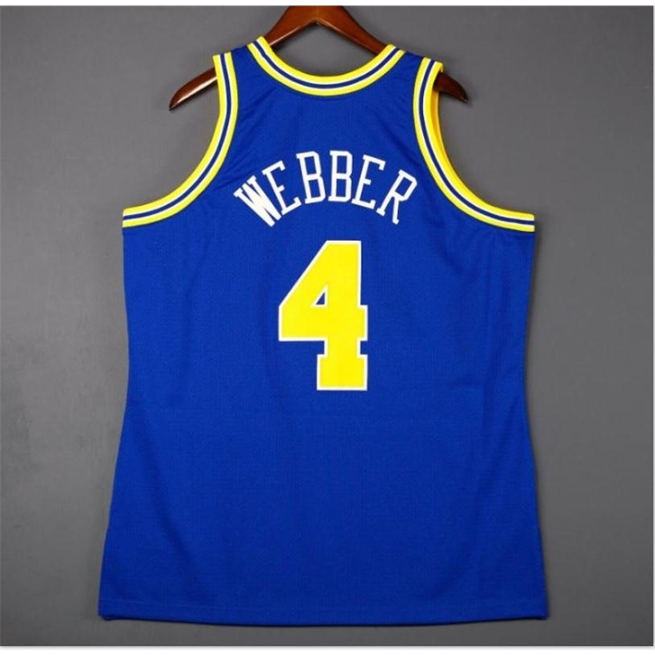 

Chen37 Custom Men Youth women Vintage Chris Webber Mitchell Ness 93 94 College Basketball Jersey Size -6XL or custom any name or number jersey, Blue youth s-xl