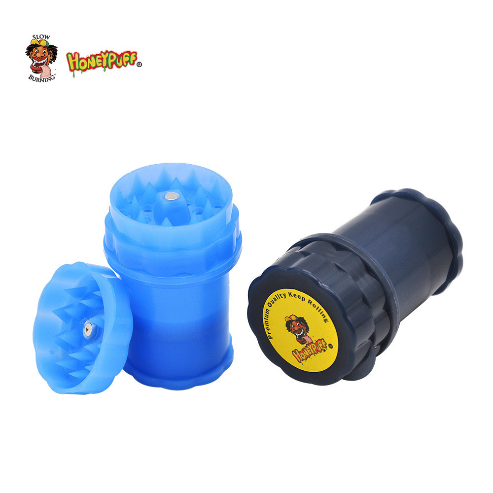 

Honeypuff plastic Bottle Grinder Abrader Jar Smoking Tool Accessories Hand Tobacco Herb case Storage