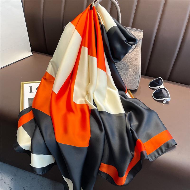 

luxury brand ladies spring and summer long scarf silk scarf shawl digital painted shawl van Gogh oil painting pashmina lady