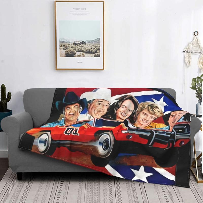 

Blankets Dukes Of Hazzard 1980S Retro Blanket Bedspread Bed Plaid Rug Beach Towel Home Textile Luxury