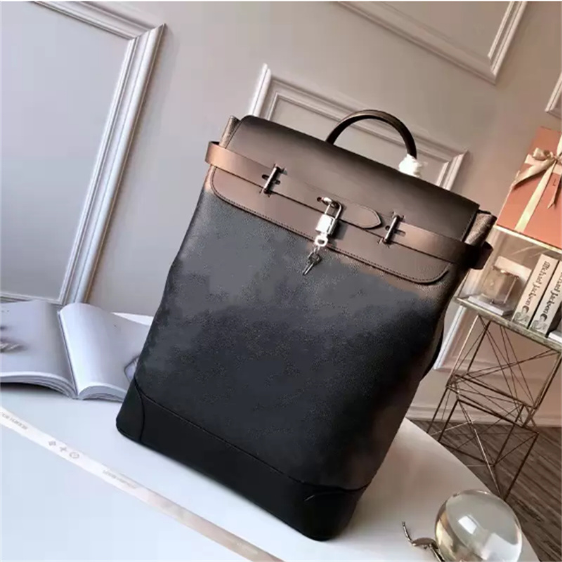 

Designer Backpack Leather Monograms Eclipse Canvas Vintage Laptop Backpacks Zipper Buckle Luxurys Black Blue Old Flower, Brown