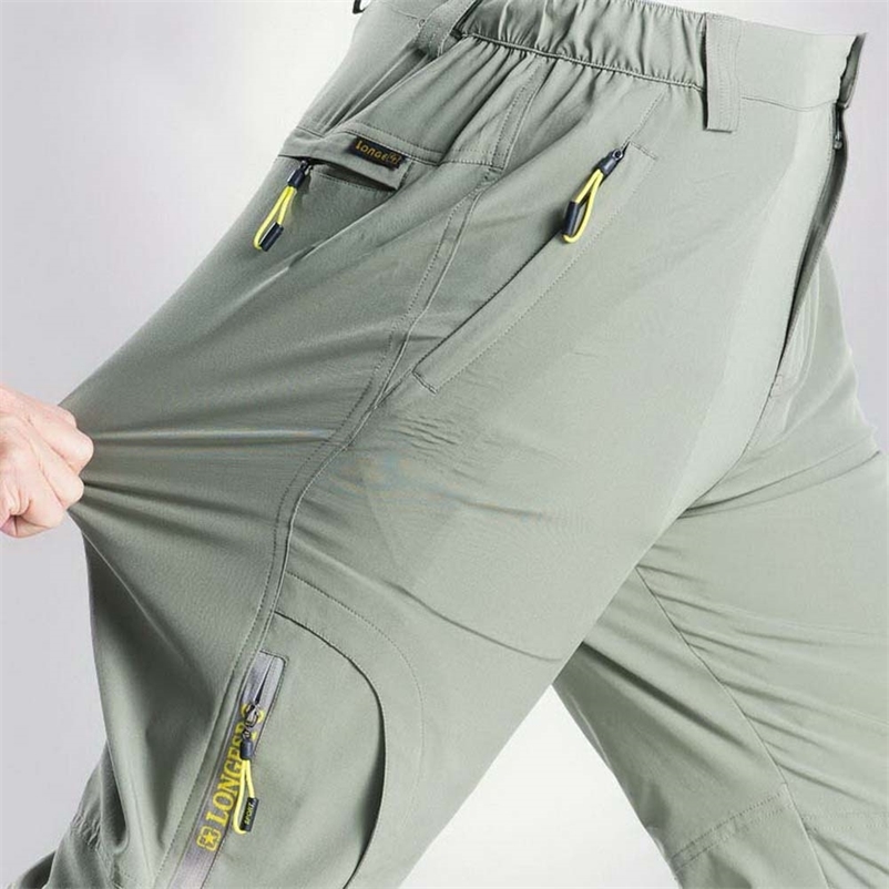 

Men's Pants FALIZA Stretchable Mens Cargo Summer Men Casual Pant Quick Dry Outdoor Hiking Trekking Tactical Male Sports Trousers PA65 220826, Army green