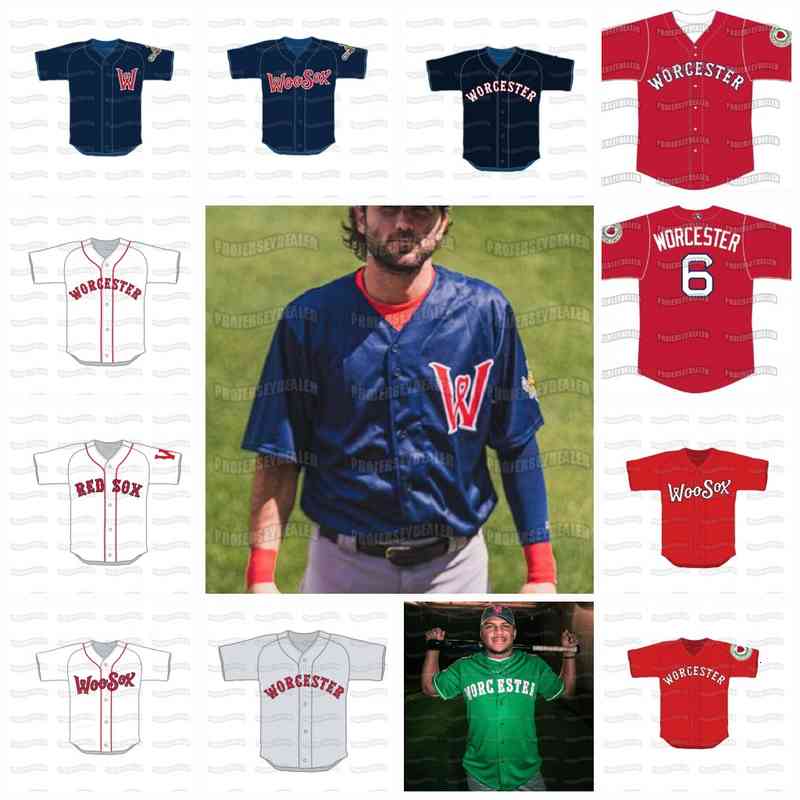 

C202 2020 WooSox Worcester Custom Baseall Jersey Mens Womens Youth Stithced Name Stiched Number With High Quality, Green worcester
