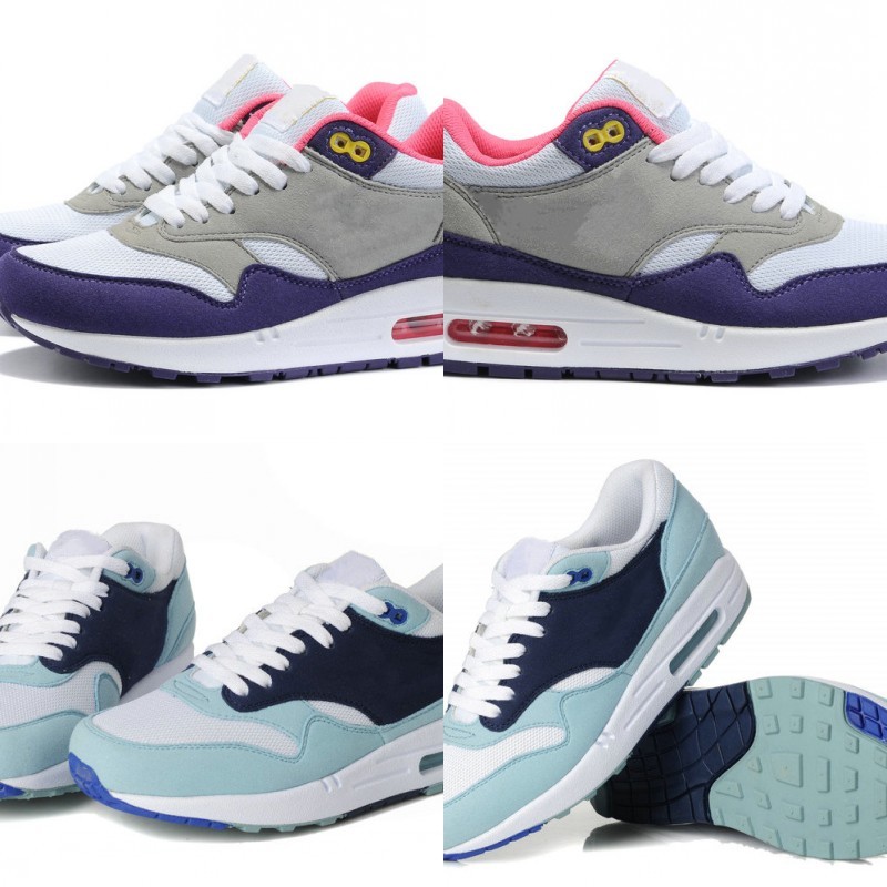 Chaussures Classique 1 Blanc Bonbons À La Menthe Obsidienne Femme Vente Décontractée Dames 87s Club Violet Blanc Métallisé Argent Mode Baskets