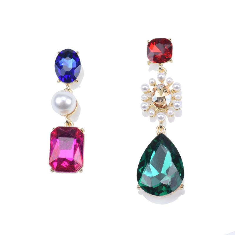 

Dangle & Chandelier Asymmetry Crystal Drop Earrings Elagant Large Rhinestone Metal Statement Women Party Jewelry Brincos Wholesale