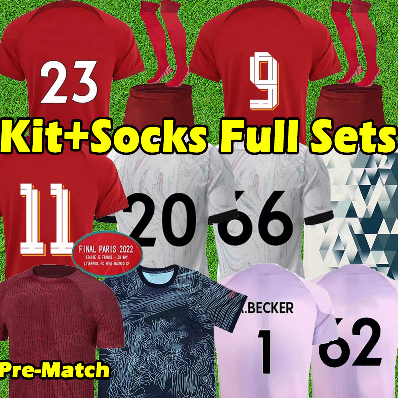 

22/23 ALEXANDER ARNOLD GK soccer jerseys 2021 2022 2023 fans player version DIOGO Fabinho Jones A.BECKER ROBERTSON Men kids kit add socks full sets home football shirts, 22 23 new training