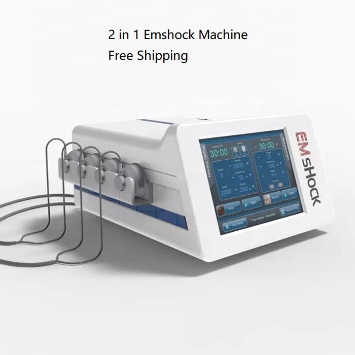 Electromagnetic Shockwave Therapy Machine Low Intensity ED Treatment Pain Relief 2 In 1 EMS Shock Wave Physiotherapy Device Emshockwave Physical-image-790055691