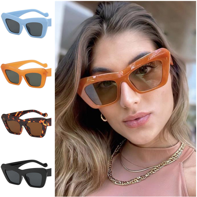

Hip Hop Sunglasses Personality Cat Eye Sun Glasses Unisex Anti-UV Spectacles Oversize Frame Eyeglasses Retro Ornamenta A++