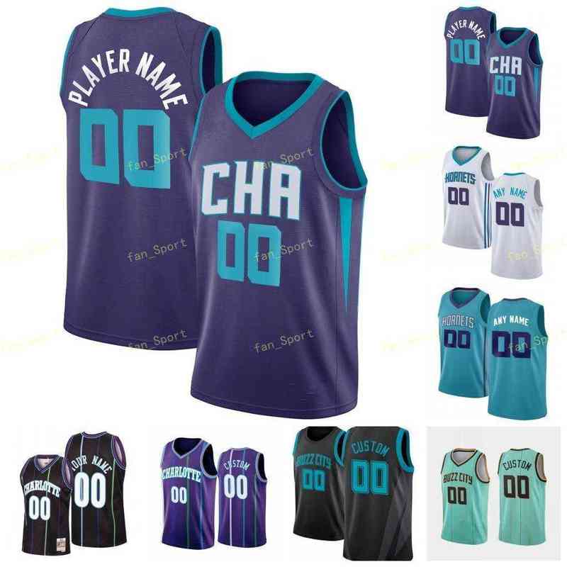 

City Earned Edition Custom Printed Miles 0 Bridges Cody 40 Zeller Bismack 8 Biyombo Caleb 10 Martin Jalen 6 McDaniels Basketball Jerseys Men, Teal