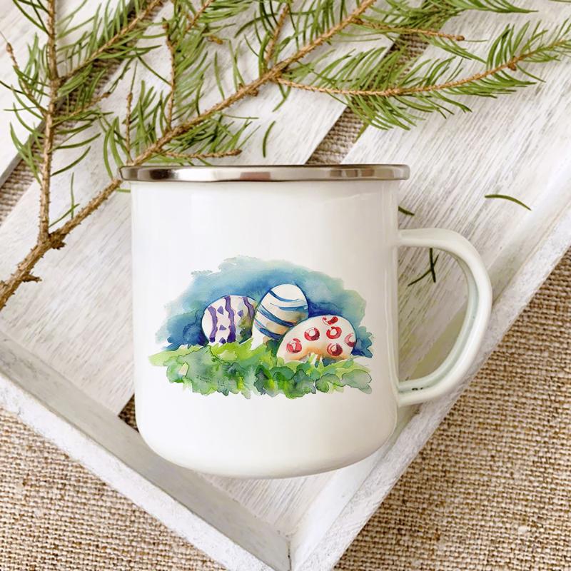 

Mugs Easter Eggs Enamel Cocoa Coffee Adult Child Party Beer Drink Juice Cups Cute Cartoon Breakfast Milk Mug Gifts, Xh2851-a015wh-8