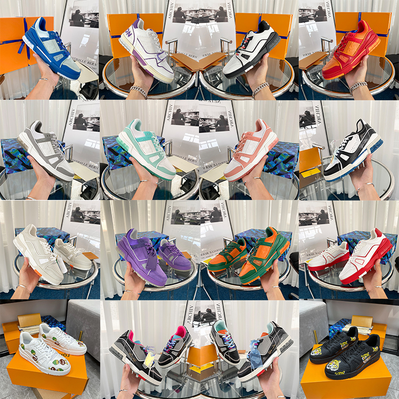 

Designer RIVOLI Trainer sneaker Low intage Casual Shoes Virgils alligator-embossed Sneakers RUN AWAY Shoe High Low Top Size 36-45, #12