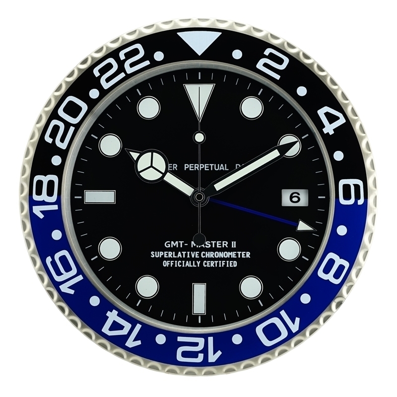Retail Metal Watch Shape Wall Clock Calender with Date for Living Room te a01 M260325-image-1098978212