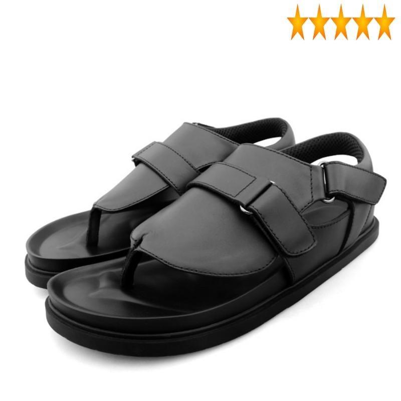

Sandals Rome Leather High Quality Men Summer Soft Sole Leisure Shoes Breathable Outdoor Platform Beach Sandalias, Black