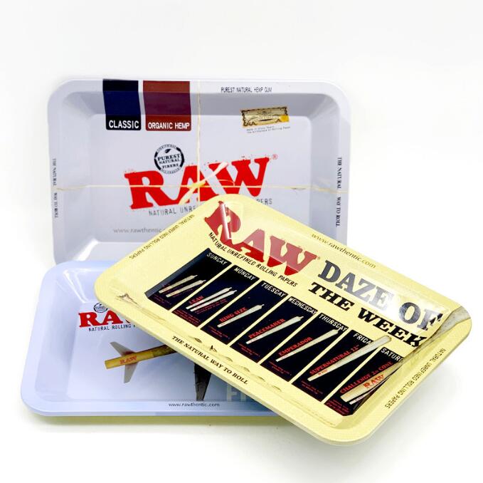 

90 style Multi Smoking Metal Rolling Tray hookahs with Magnetic Lid 18x12cm Cartoon Tobacco Tin Plate W Cover for Dry Herb Operation Roll Trays Storage Plates