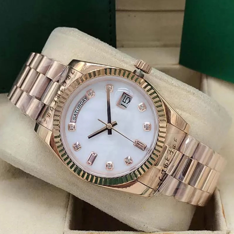 

womens Automatic mechanical watch stainless steel Strap folding buckle sport wristwatch waterproof 36mm, Make waterproof